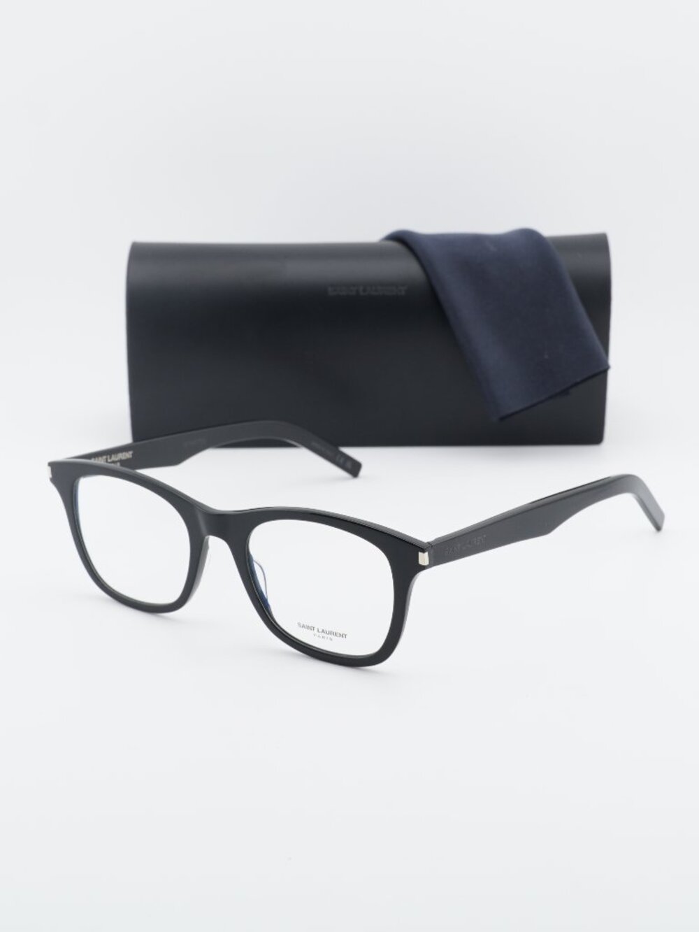 Saint Laurent SL286 SLIM 001 Square Eyeglasses – Black 50mm